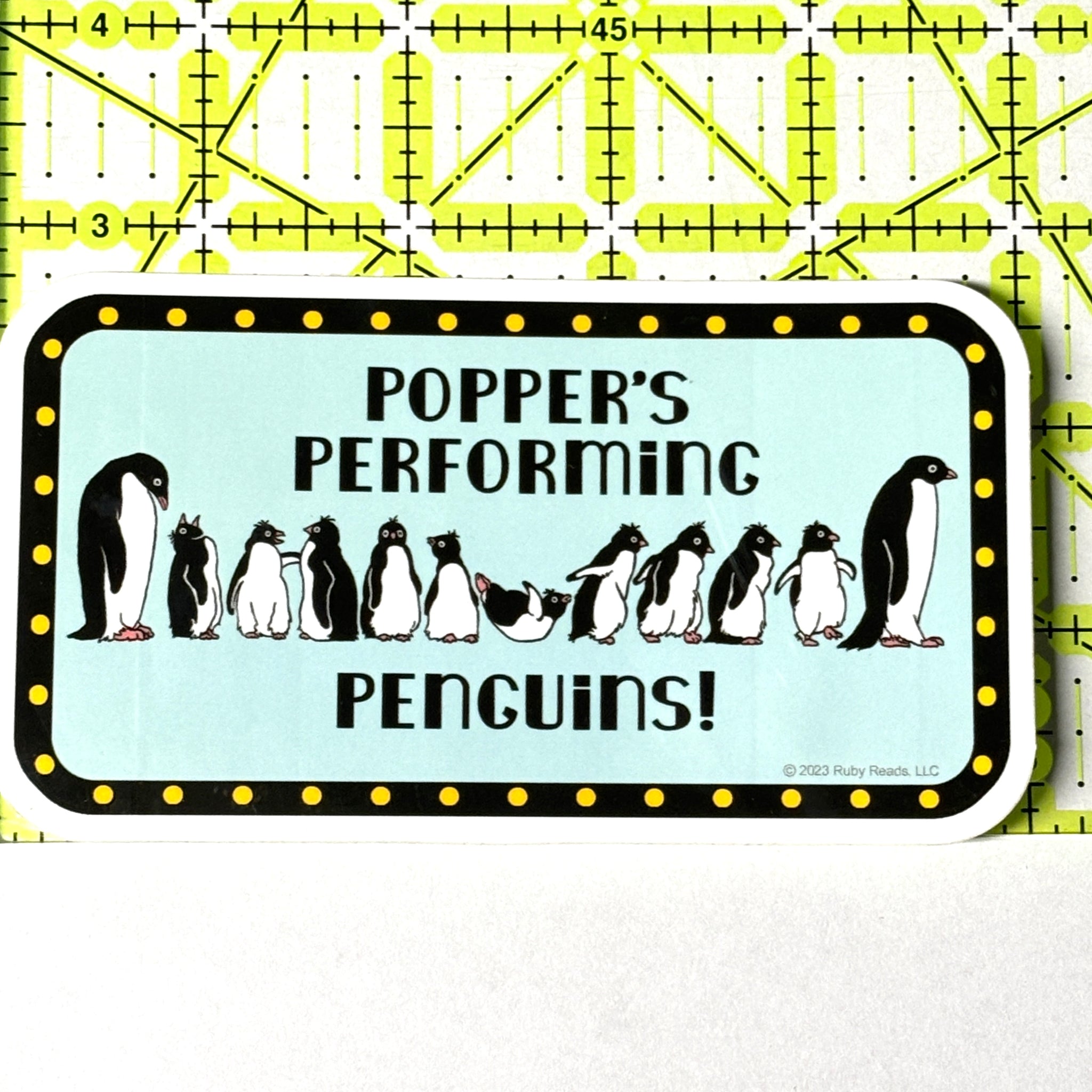 “Popper’s Performing Penguins” Sticker