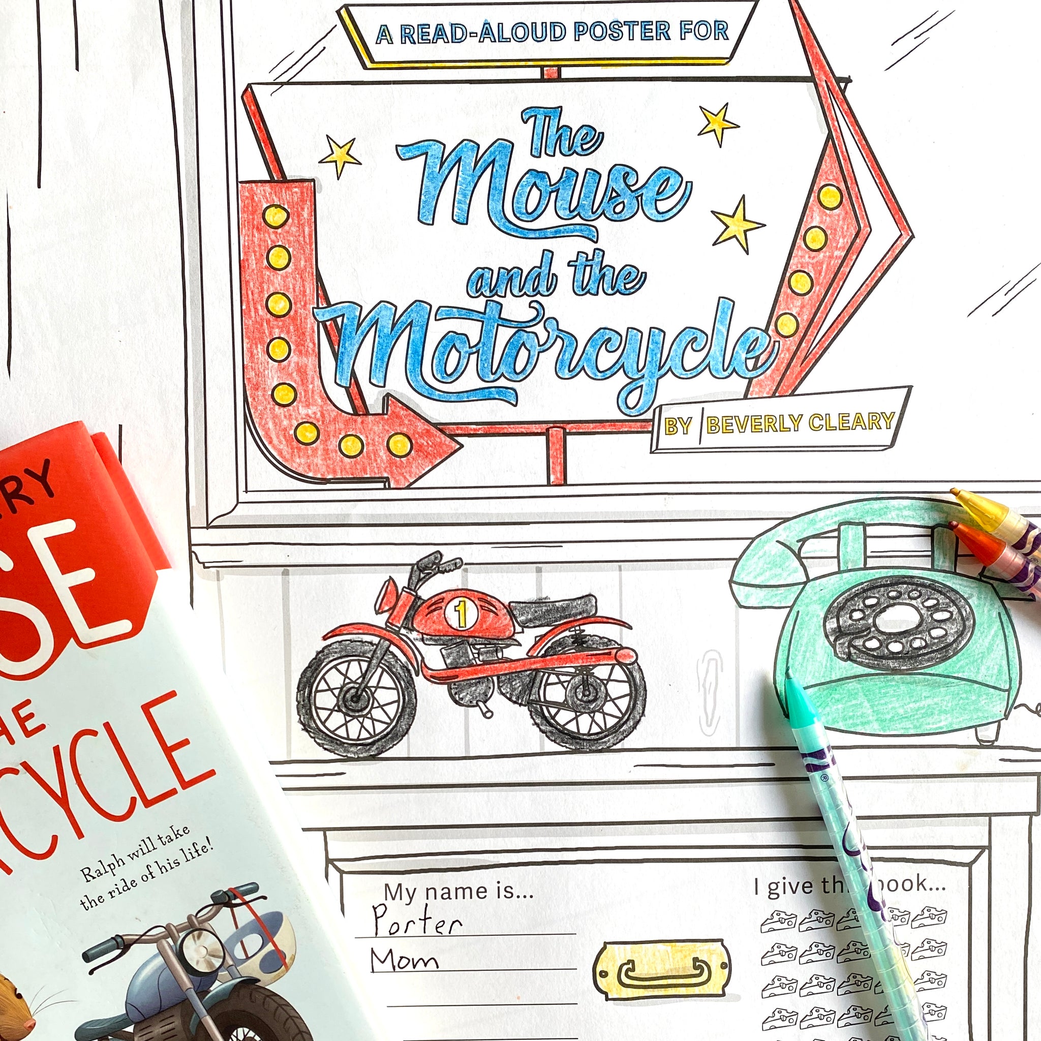 The Mouse and the Motorcycle Read-Aloud Poster