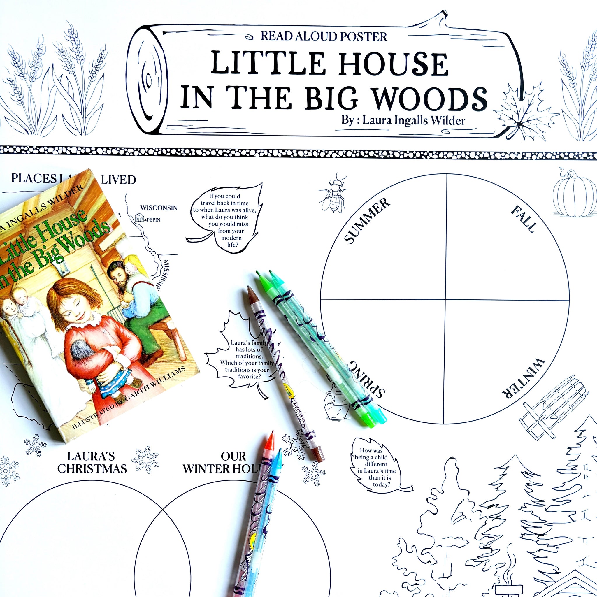 Little House in the Big Woods Read-Aloud Poster