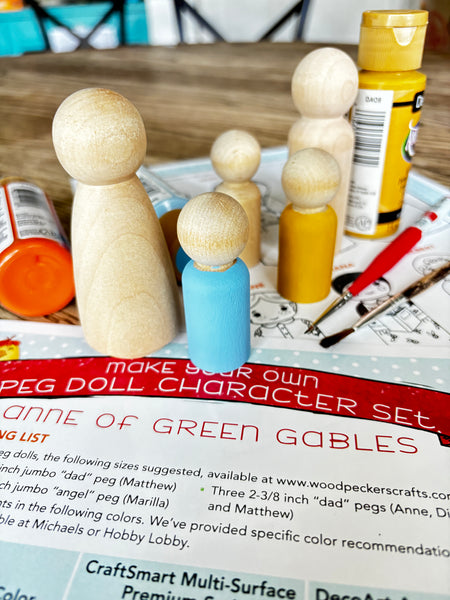 Anne of Green Gables Peg Doll Instructions: Digital Download