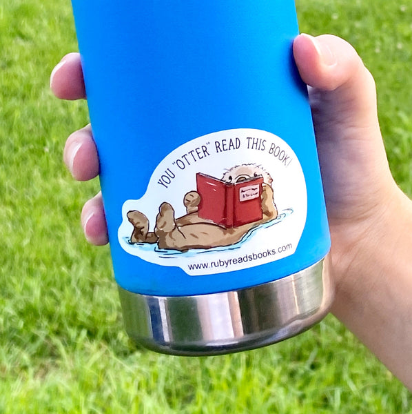 "You Otter Read This Book!" sticker